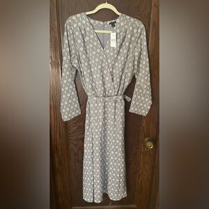 NWT Ann Taylor Mystic Floral Belted Midi Dress 14